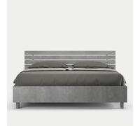 Lit moderne gris lit double coffre 160 x 190 cm Ankel Nod Concrete