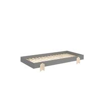 Vipack Lit enfant en bois Modulo Arrow 90x200 cm empilable Gris
