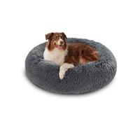Lit moelleux anti-anxiété lavable pour chien, matelas rond apaisant avec fond antidérapant, matelas pour animaux de compagnie pour chiens et chats de petite, moyenne et grande taille (80 x 80 x 20 cm