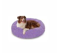 Lit moelleux anti-anxiété lavable pour chien, matelas rond apaisant avec fond antidérapant, matelas pour animaux de compagnie pour chiens et chats de petite, moyenne et grande taille (80 x 80 x 20 cm