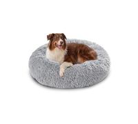 Lit moelleux anti-anxiété lavable pour chien, matelas rond apaisant avec fond antidérapant, matelas pour animaux de compagnie pour chiens et chats de petite, moyenne et grande taille (80 x 80 x 20 cm