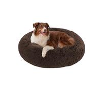 Lit moelleux anti-anxiété lavable pour chien, matelas rond apaisant avec fond antidérapant, matelas pour animaux de compagnie pour chiens et chats de petite, moyenne et grande taille (80 x 80 x 20 cm