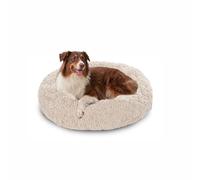 Lit moelleux anti-anxiété lavable pour chien, matelas rond apaisant avec fond antidérapant, matelas pour animaux de compagnie pour chiens et chats de petite, moyenne et grande taille (80 x 80 x 20 cm