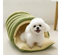 Lit monstre confortable pour chat, amovible, doux et chaud, maison fermée pour chat, sac de couchage lavable avec bouton pour l'hiver par temps froid, chats de moins 8 livres et chiens moins