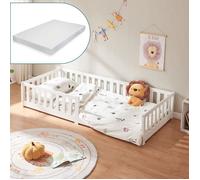 Lit montessori Tanna avec matelas 90 x 200 cm blanc