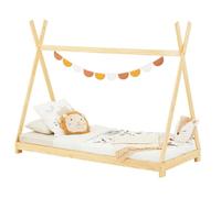 IDIMEX Lit Montessori tipi Elin, 90 x 190 cm lit cabane Enfant en pin Massif Vernis Naturel