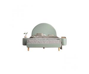Lit moon 140x200cm vert avec pouf