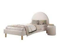 Vipack Lit Moon 90 x 200 cm Blanc avec pouf