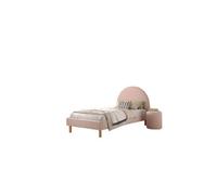 Lit Moon 90x200cm Rose avec pouf