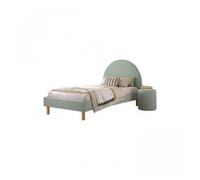Lit Moon 90x200cm Vert avec pouf Multicolore