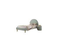 Lit moon 90x200cm vert avec pouf