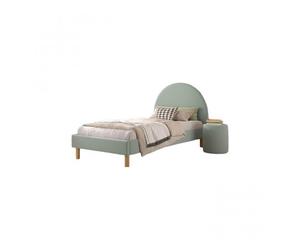 Lit moon 90x200cm vert avec pouf