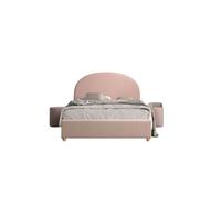Pack - Lit Coffre Adulte & 2 Poufs "Moon" 140x200cm Rose