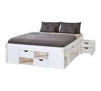 Lit Multi-Rangements "Clark" 180x200cm Blanc