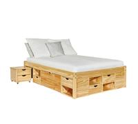 Lit Multi-Rangements "Clark" 180x200cm Naturel