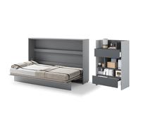 Lit mural escamotable 120x200 avec rangements - SMART