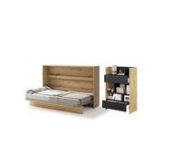 Lit mural escamotable 120x200 avec rangements - SMART