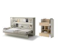 Lit mural escamotable 120x200 avec rangements - SMART