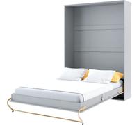 Lit mural lit armoire CONCEPT PRO CP-01 Vertical 140x200 GRIS MATT Lit mural pliant, lit armoire pliant, armoire avec lit pliant intégré, lit fonctionnel