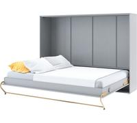 Lit mural lit armoire CONCEPT PRO CP-04 Horizontal 140x200 GRIS MATT Lit mural pliant, lit armoire pliant, armoire avec lit pliant intégré, lit fonctionnel