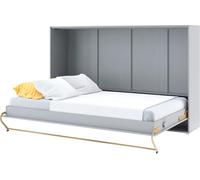 Lit mural lit armoire CONCEPT PRO CP-05 Horizontal 120x200 GRIS MATT Lit mural pliant, lit armoire pliant, armoire avec lit pliant intégré, lit fonctionnel