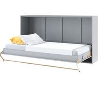 Lit mural lit armoire CONCEPT PRO CP-06 Horizontal 90x200 GRIS MATT Lit mural pliant, lit armoire pliant, armoire avec lit pliant intégré, lit fonctionnel