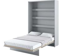 Lit mural Lit escamotable BED CONCEPT BC-01 Vertical 140x200 GRIS MATT Lit mural escamotable, armoire avec lit escamotable intégré, sommier à lattes inclus