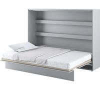Lit mural Lit escamotable BED CONCEPT BC-04 Horizontal 140x200 GRIS MATT Lit mural escamotable Armoire avec lit pliant intégré incl. sommier à lattes