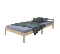 Lit en bois massif 90×200 pin naturel lit simple lit junior sommier Homestyle4u