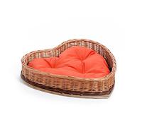 "Lit,niche en osier avec coussin pour chat Panier en forme de coeur"