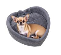 Lit nid pour chat - Maison en forme de cœur | Coussin confortable pour chiot | Abri en peluche pour chaton pour la Saint-Valentin, appartement, chambre, balcon, baie vitrée, dortoir, salon, extérieur