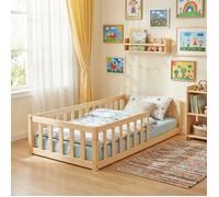 Lit NINO 70x140 avec Matelas et sommier/ Bois clair