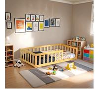 WEBER INDUSTRIES Lit Nino 70x140 avec sommier et Matelas/Naturel