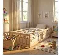 Lit NINO 90x190 avec Matelas / Bois clair