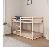 Lit Noir Sommier à lattes - HELLO2026 - Lit superposé - sans matelas - 90x190 cm bois de pin massif FR_8965177