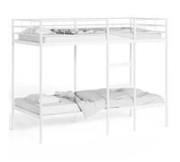 Lit Noir Sommier à lattes - HELLO2026 - Lit superposé - sans matelas - blanc 100x190 cm acier FR_1992449