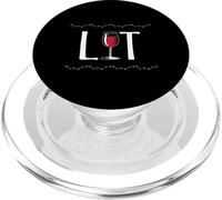 LIT orthographié avec Red Wine Drinkers Meme Christmas Lights PopSockets PopGrip pour MagSafe