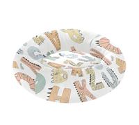 Lit orthopédique chaud et doux sur le thème des dinosaures avec motif alphabet pour chien de taille moyenne