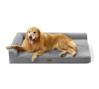 Lit OrthopéDique Cosy Kiss pour Chiens De TrèS Grande Taille, Canapé pour Chiens De TrèS Grande Taille, Grand, Rembourrage en Mousse De Soutien, Housse ImperméAble Et Fond AntidéRapant, Gris