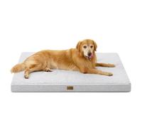 Lit OrthopéDique Cozy Kiss Pour TrèS Grands Chiens, Grande Taille, Housse Amovible Et Lavable Avec Doublure ImperméAble, Lit Rectangulaire En Mousse Avec Base AntidéRapante XXL, 137 X 111 X 10 Cm Gris