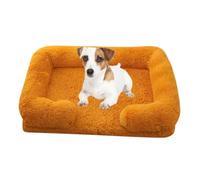 Lit Orthopédique Pour Chien De Taille Moyenne, Lavable, En Mousse À Mémoire De Forme, Pour Cage, Lavable, Pour Chiens De Grande Taille, Avec Doublure Imperméable Et Fond Antidérapant,Orange,S