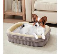 Lit orthopédique pour chiots et petits chiens, canapé pour chien en mousse haute densité, lit pour animaux avec coussin sur les quatre côtés, housse amovible et lavable et fond antidérapant