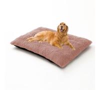 Lit orthopédique pour grands chiens, coussin amovible lavable pour chien, matelas anti-anxiété pour animal de compagnie - Canapé chaud avec fond antidérapant (120 x 90 x 10 cm, rose)