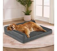 Lit orthopédique pour gros chiens - Canapé épais en mousse à mémoire de forme avec housse lavable et fond antidérapant, supporte jusqu'à 45 kg, disponible en plusieurs tailles et 2 couleurs Espèce cib