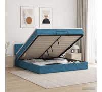 Lit ottoman avec matelas avec tête de lit Velours Moderne Réglable Luxe vidaXL v