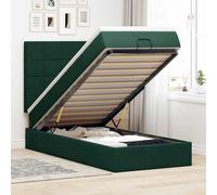 Lit ottoman avec matelas avec tête de lit Velours rembourré Réglable vidaXL vida