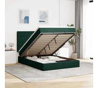 Lit ottoman avec matelas avec tête de lit Velours rembourré Réglable vidaXL vida