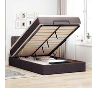 Lit ottoman avec matelas gris clair 120x190 cm tissu lit lit capitonné vidaXL