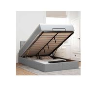 Lit ottoman avec matelas noir 120x200 cm tissu lit lit capitonné vidaXL