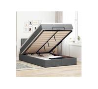Vidaxl Lit Ottoman Avec Matelas Gris Foncé 120x200 Cm Tissu Gris